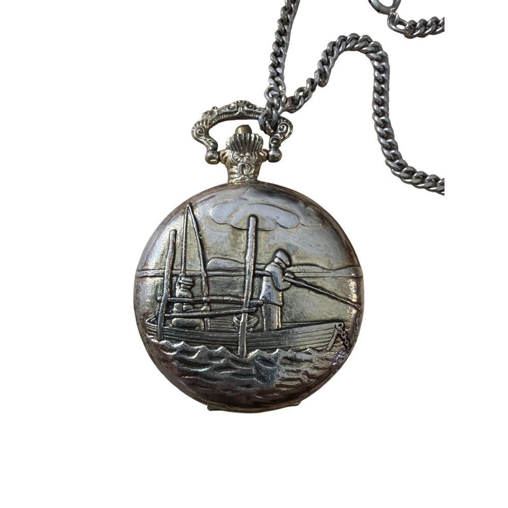 Lucerne Shock Proof 16 Jewels Swiss Made Pocket Watch Fisher Ocean Hunter